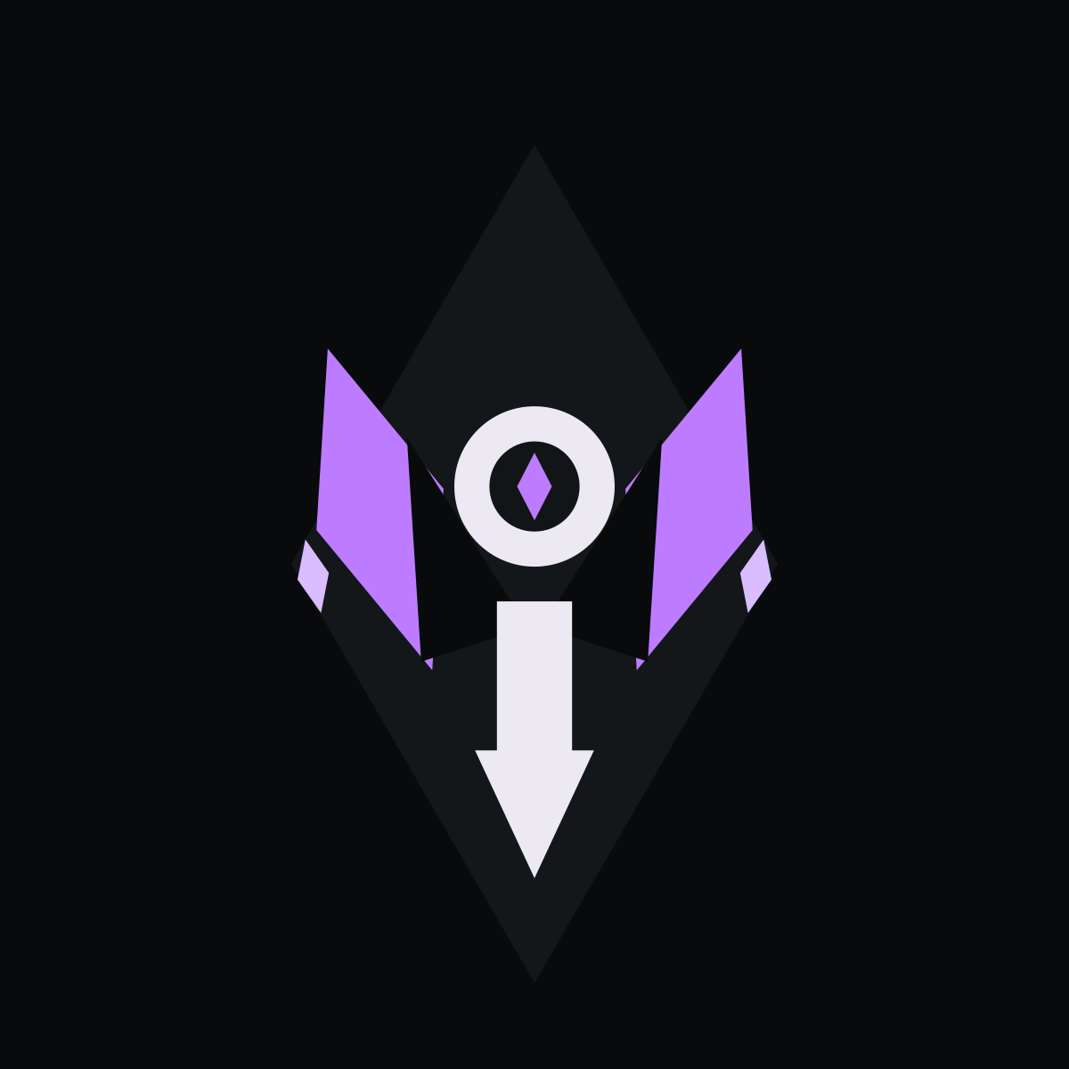 Obsidian Key BO2 emblem built with 12 native-shape layers